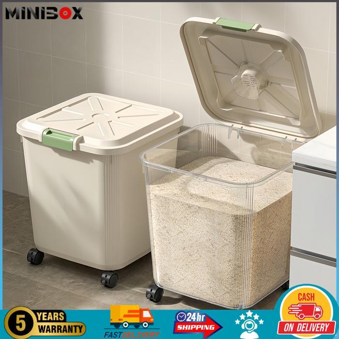 Tempat Beras 25Kg Model Baru Tempat Beras Aesthetic Tempat Beras 5 Kg Storage Tempat Beras Kaca