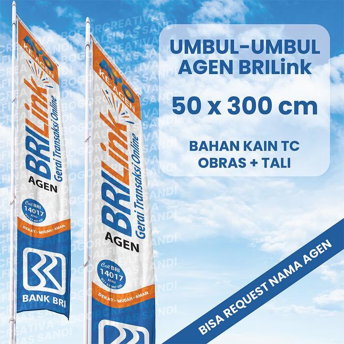 Umbul Umbul Kain Brilink ukuran 300x50