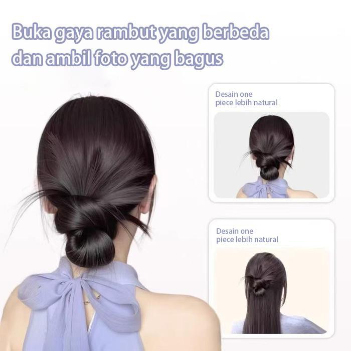 Sanggul Hair Klip Rambut Palsu Wanita Cepol Rambut Palsu Hair Bun Hair Clip Rambut Palsu Wanita