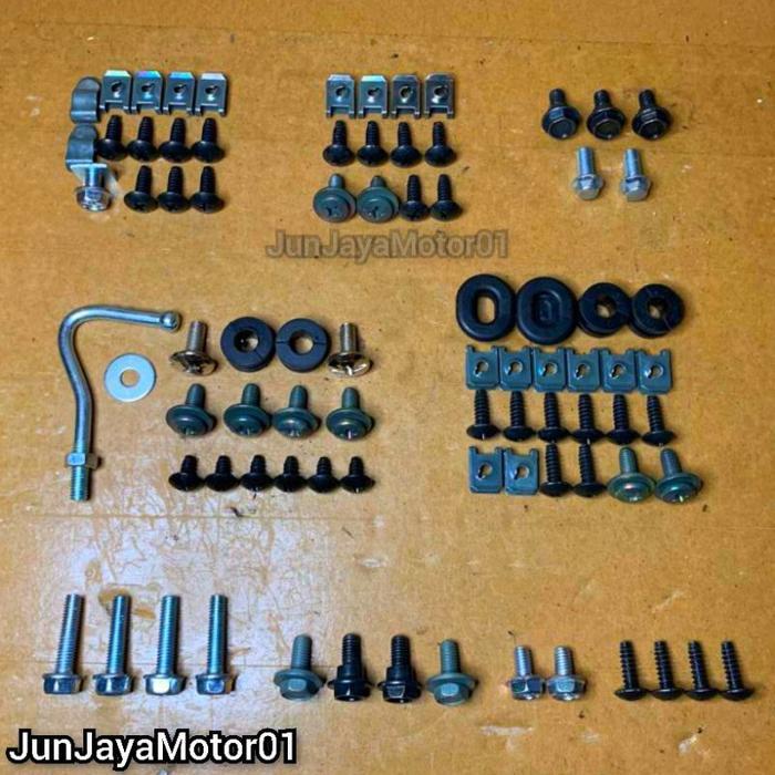 Baut Lengkap Full Set Body Jupiter Z Lama / Baut Lengkap Fullset Bodi Yamaha Jupiter Z Lama