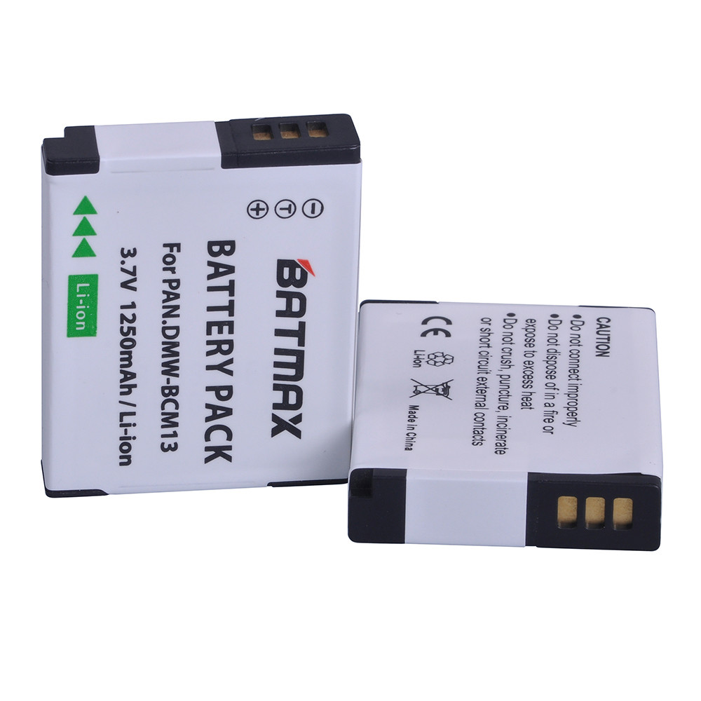 2Pc DMW-BCM13E DMW-BCM13 BCM13 Battery + LCD Charger for Panasonic Lumix ZS40 / TZ60, ZS45 / TZ57,