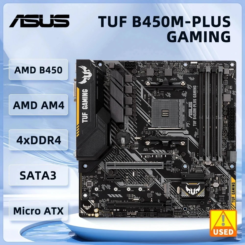 ASUS B450M B450 Motherboard TUF B450M-PLUS GAMING AM4 support Ryzen 5 5600G 5700 5300G 5700 3900