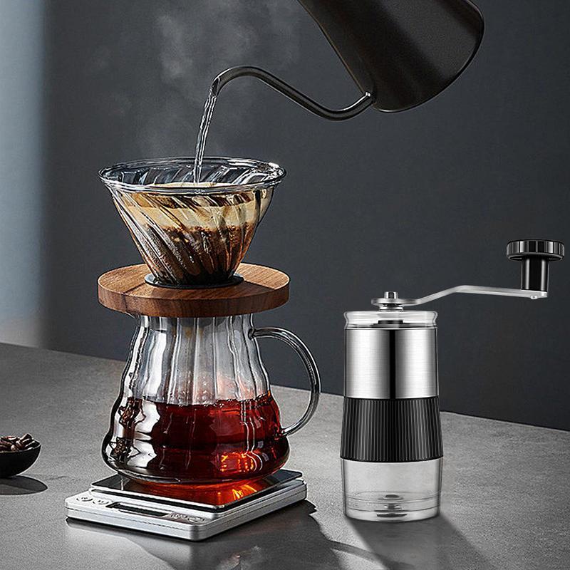 Manual Coffee Grinder Portable Grinder Hand Crank Coffee Grinder Adjustable Coarse&Fine Coffee Grind