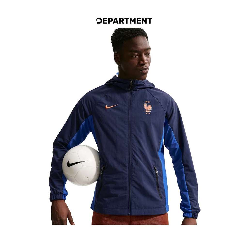 Jaket Bola Pria NIKE FRANCE 2026 ALL-WEATHER FAN WOVEN IB6333498 ORIGINAL
