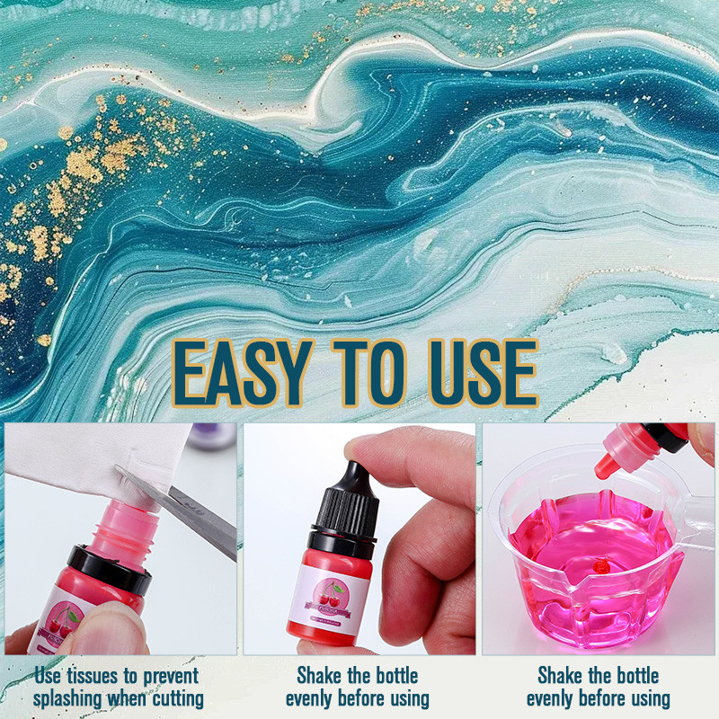 Epoxy Resin Color Pigment 24 Vivid Colors Liquid Epoxy Pigment Highly Concentrated Translucent Resin