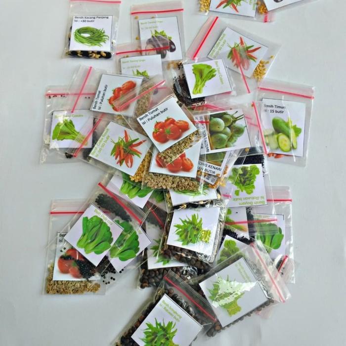 "New" Paket benih bibit sayuran isi 10 jenis sayuran dan buah