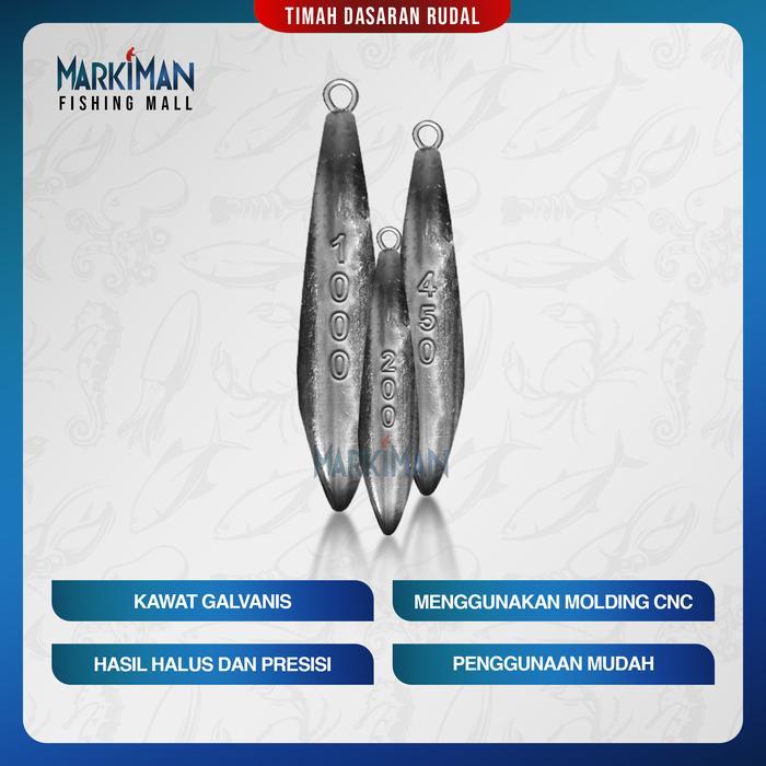 Timah Pancing Rudal Markiman Timbel Kiloan Pemberat Pancing Timah Bandul MandasMancingDasaran