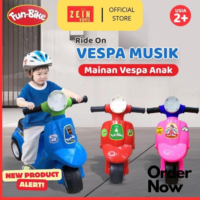 Mainan vespa anak vespa mini ada musik VESPA FUNBIKE