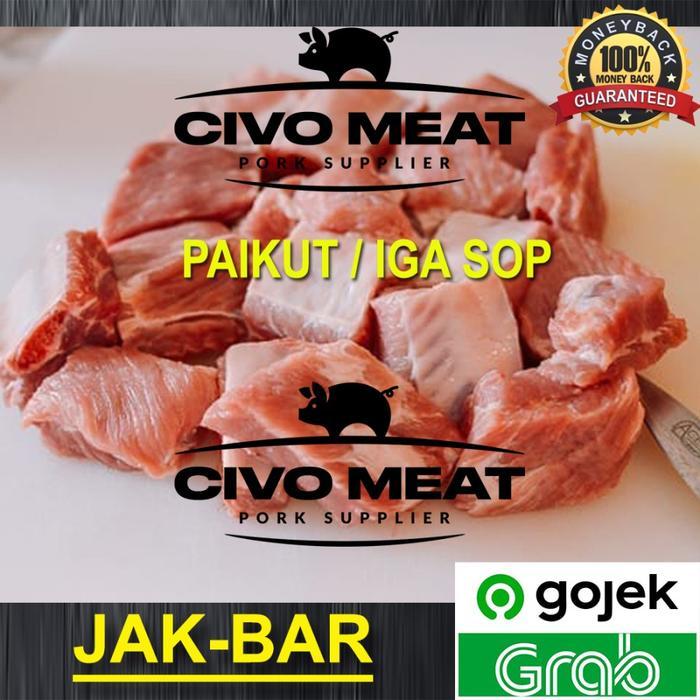 Ribs / Iga Babi Import - Paikut Babi Import Potong Sop 500 Gram Terlaris