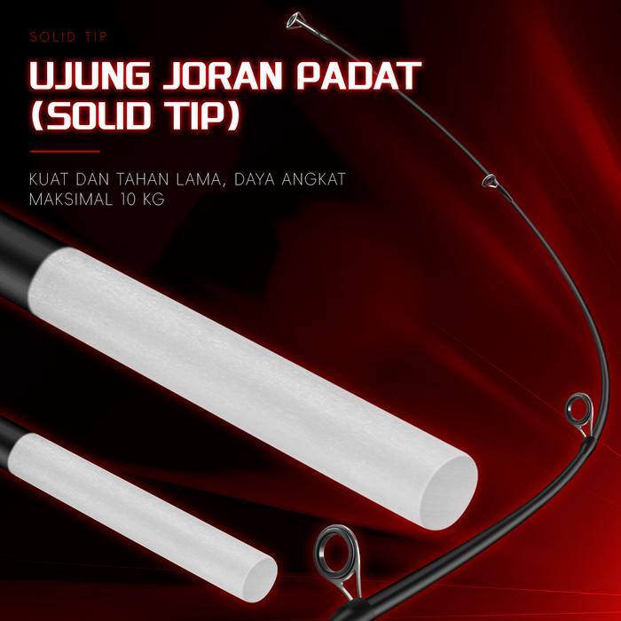 Haiyi Fishing Set Pancing Pancing Set Joran Pancing 2 Bagian Joran Pancing Fiberglass Solid