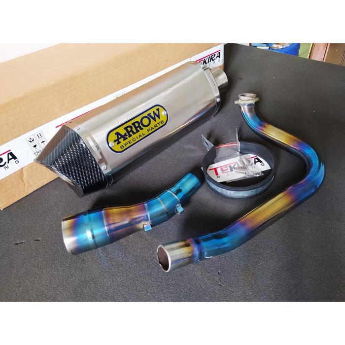 Knalpot Racing Arrow Biru Aerox Conected 155 Nmax New Lama 150