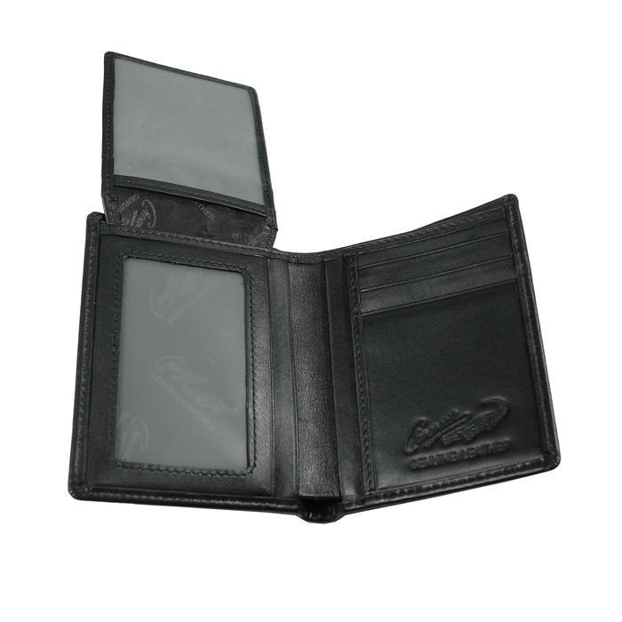 KOMPLIT Crocodile 884BY Dompet Pria Men Wallet Leather Kulit Original - Hitam Sekat Uang dan Kartu