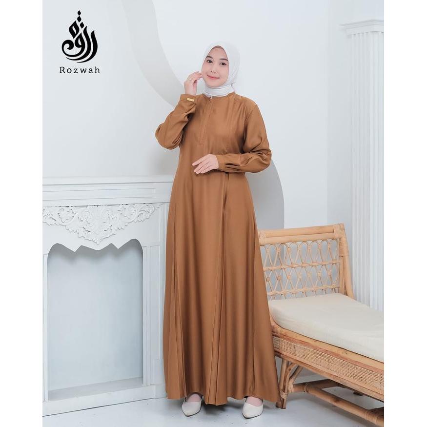 gamis pemda pns pdh khaki tua bahan balotelli/baju kerja guru pns pemda wanita/seragam guru pemda