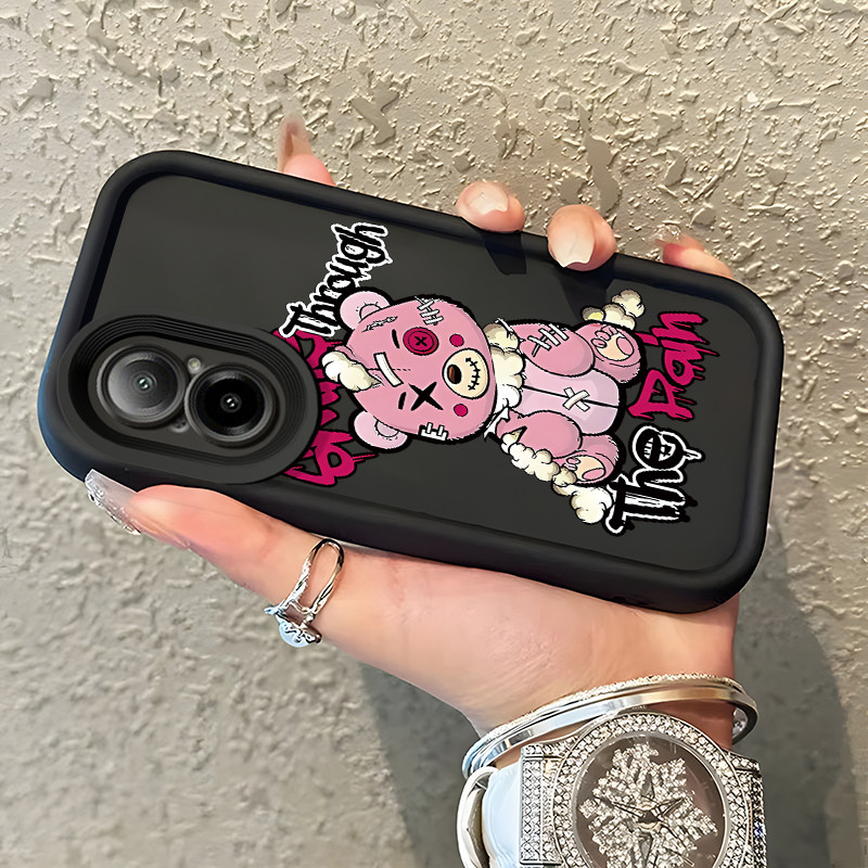 Casing Hp Untuk Realme C67 Realme 12 Lite Case Casing beruang rusak dan kelinci Pola kasus ponsel ta