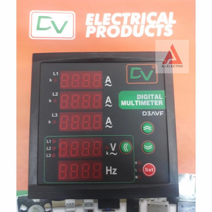 Dv Digital Panel Meter Dv3Avf / Ampere - Volt - Hz New
