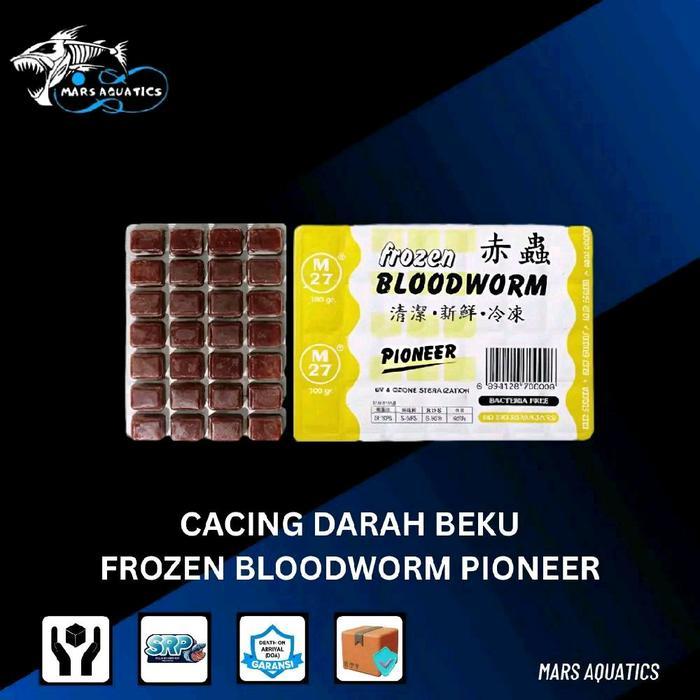 Cacing Beku Pioneer Frozen Bloodworm Pakan ikan Makanan Kapsul box filter