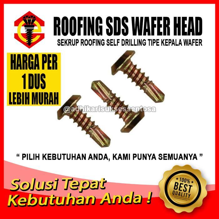 (1 DUS) SEKRUP ROOFING WAFER HEAD SDS 10X32 (3 CM) 500 PCS PROMO