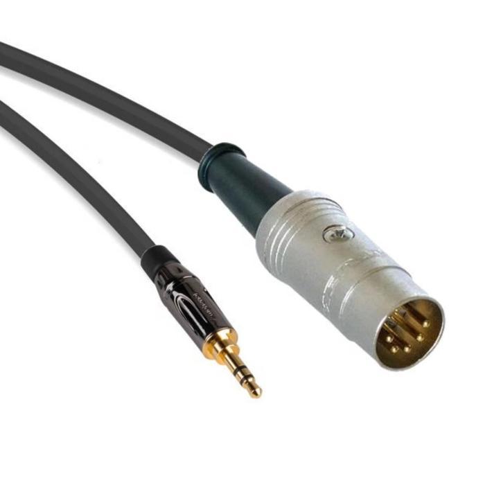 Kabel Instrument Midi Din 5 Pin Silver to 3.5mm