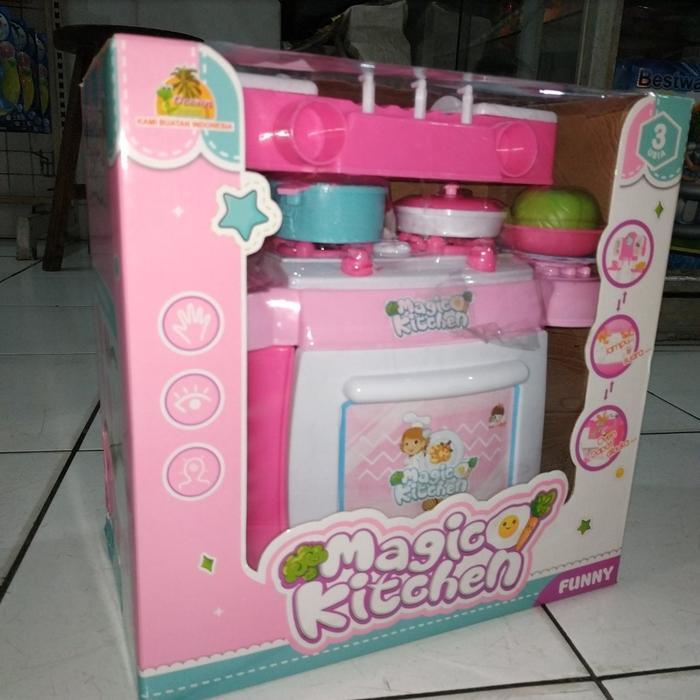 ` Mainan anak cewek perempuan kitchen set besar ada suara lampu baterai