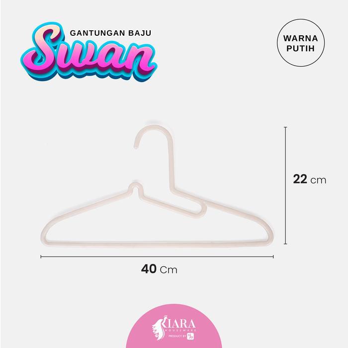 Gantungan Baju Plastik / Gantungan Baju Trendy / Gantungan Baju Swan Biru Putih Pink Pakaian