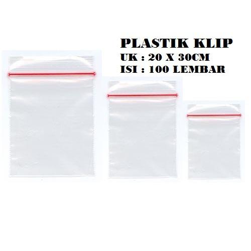 KANTONG PLASTIK KLIP KP UKURAN 20x30 / 20 X 30 CM BENING 100 LEMBAR BISA GOSEND