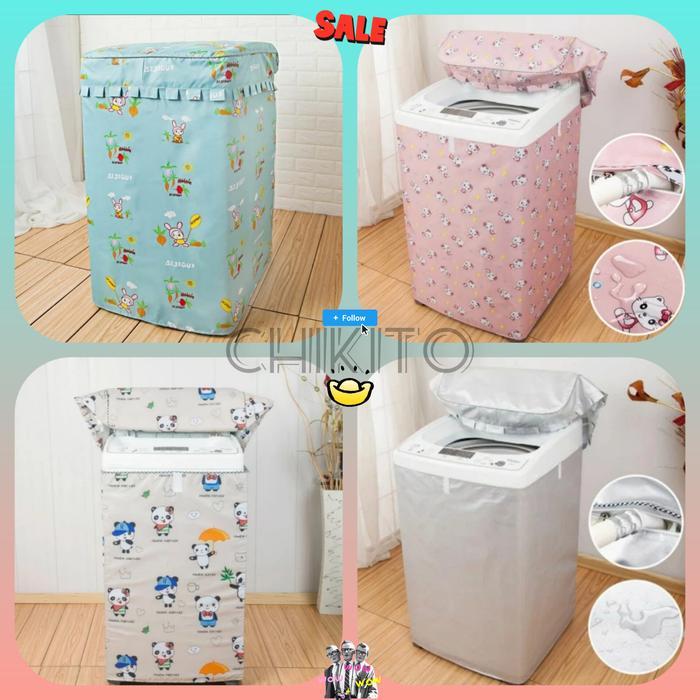 New Cover / Sarung Mesin Cuci 7.5 Kg - 9 Kg Buka Atas 1 Tabung Atas