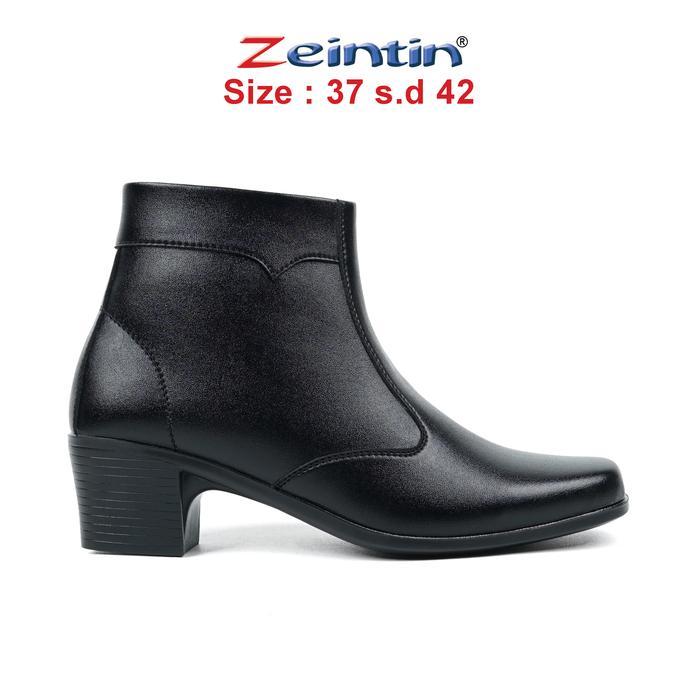 Ready Zeintin - Sepatu Boots Wanita Full Hitam Formal Sepatu Boot Wanita Fashion Casual Zo