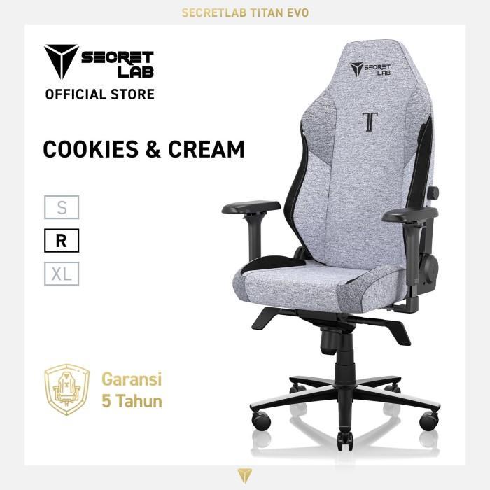 secretlab titan evo softweave plus kursi gaming-cookies & cream