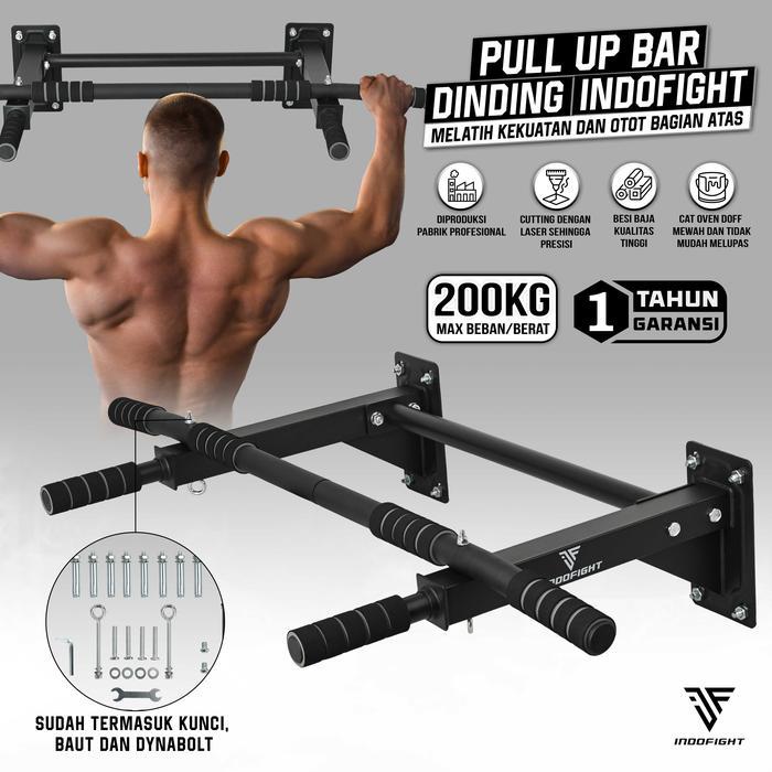 Alat Pull Up di Rumah Dinding Indofight Chin Up Bar Tiang Gantungan Besi Pull Up