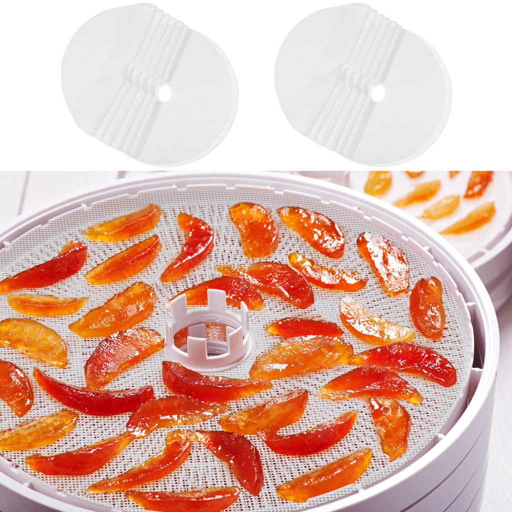 16Pcs Silicone Dehydrator Sheets Non Stick Food Fruit Dehydrator Mats Reusable Steamer Mesh Mat for 