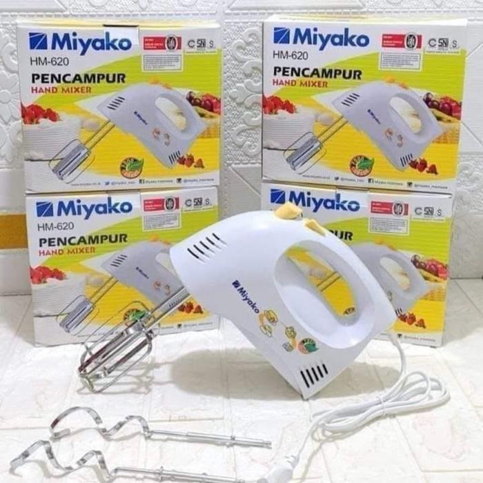 Mixer Miyako HM-620 dengan 5 Kecepatan + Turbo dan Daya 190 Watt - Pengaduk