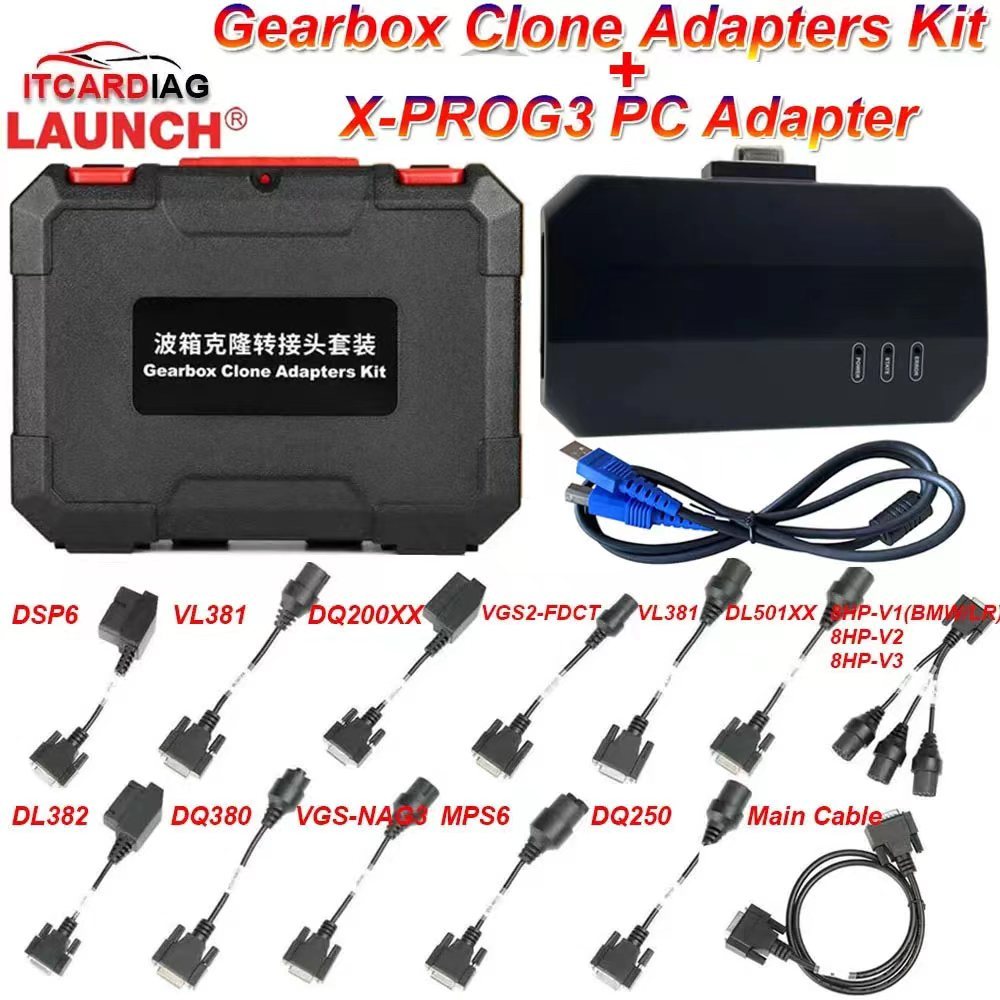 LAUNCH X431 X-PROG3 PC Adaptor PC Tool & Gearbox Clone Connectors Package Kit for Xprog3 Xprog-3 Key