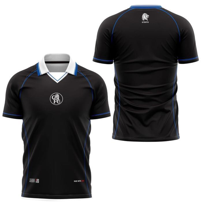 Nizesport - Jersey Chelsea Hitam Fantasy Vintage Retro Casual Dryfit Adem Nyaman Dryfit