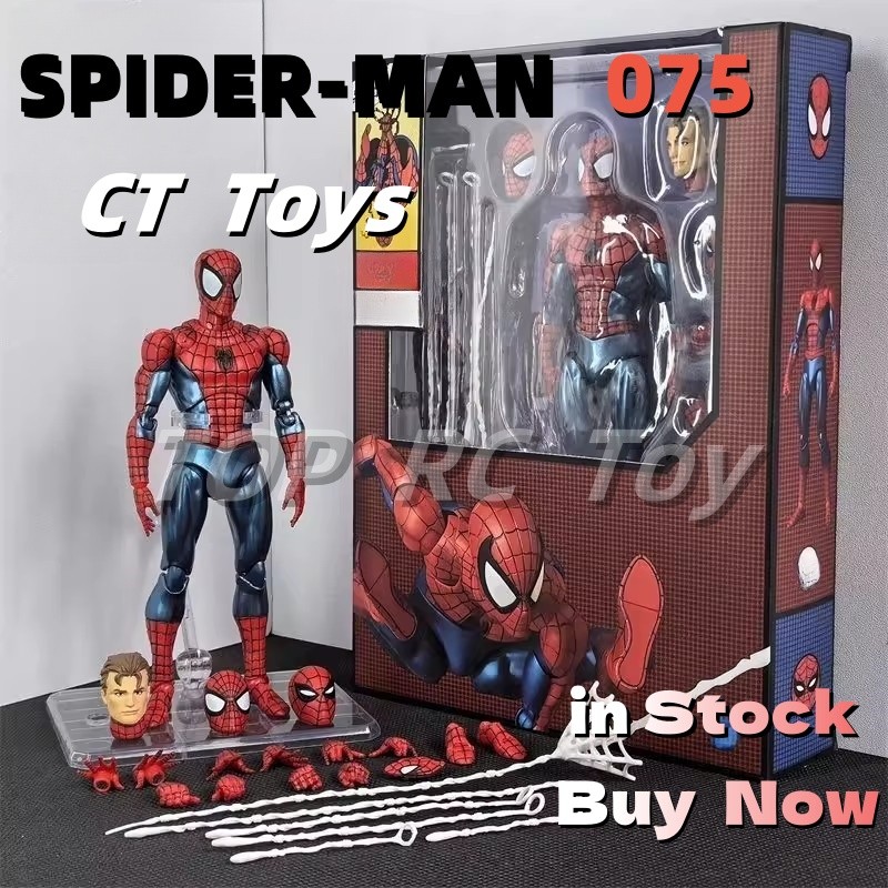 Hot CT Toys SpiderMan Mafex 075 Figure The Anazing Spiderman Comic Ver Mafex 185 Action Figure