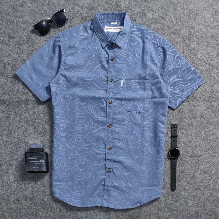 Kemeja Sultan Embos Lengan Pendek Motif Yakuza Casual Slimfit #Gratisongkir #Sale