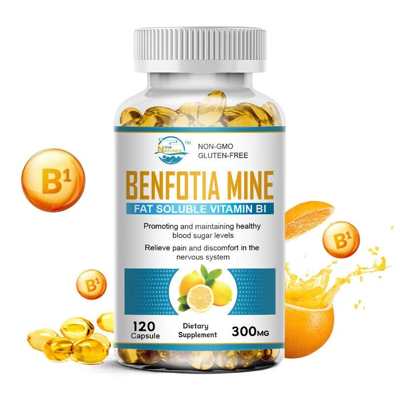Benfotiamine Capsules 300mg Fat Soluble Thiamine Vitamin B1 NON-GMO,Gluten Free