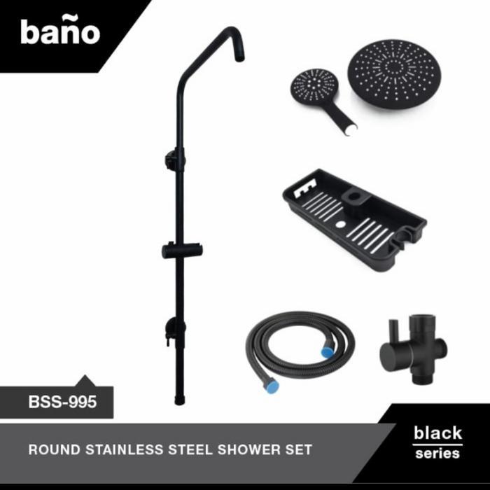 shower set black doff bano