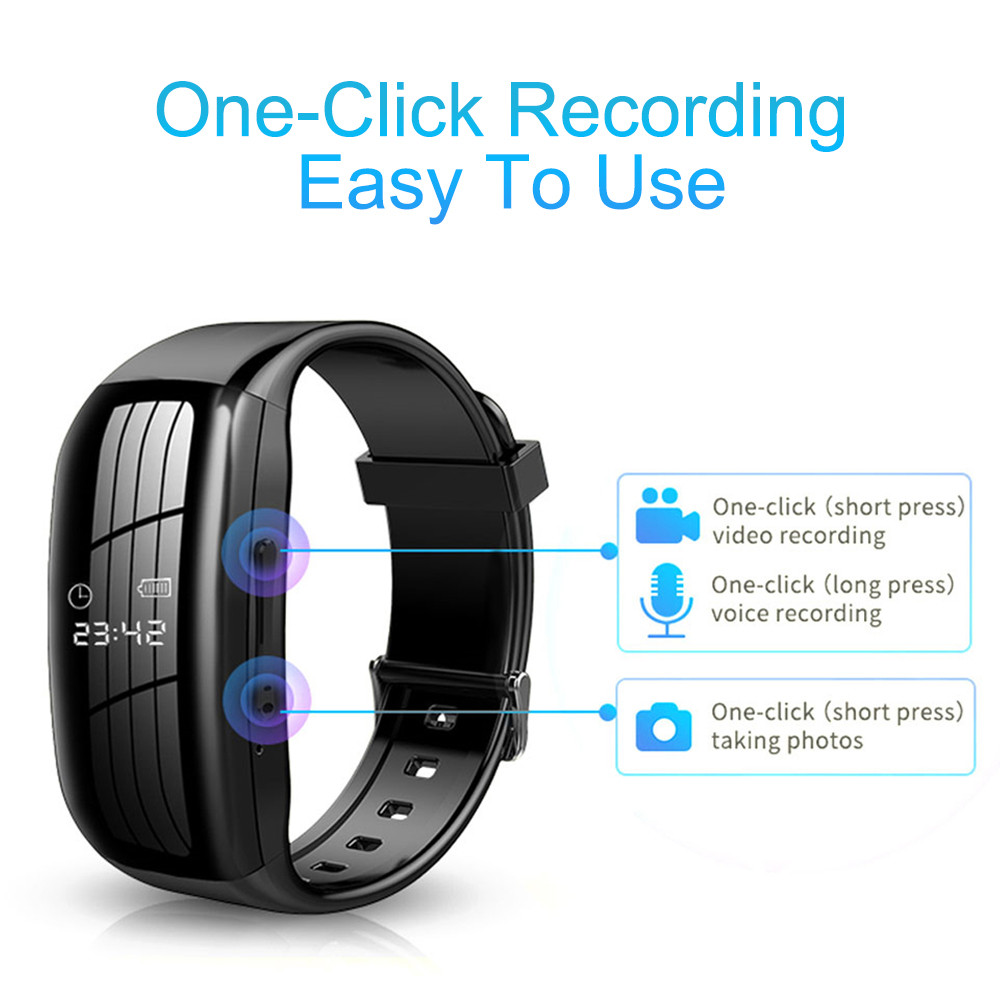 8-128GB SmartWatch 1080P HD Audio Voice Recorder Wristband Can Take photos Camera Watch Intelligent
