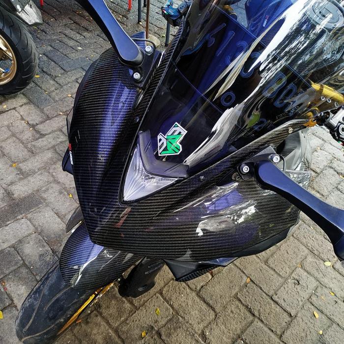 Tameng depan fairing carbon kevlar R25 old