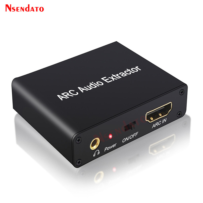 HDMI ARC Audio Extractor DAC ARC L/R Coaxial SPDIF Jack Extractor Return Channel Converter For Fiber