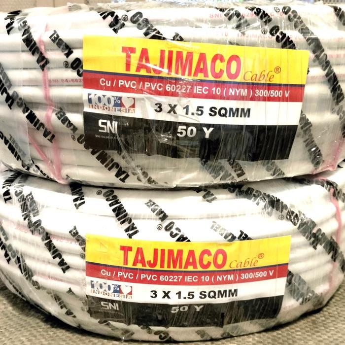 Tajimaco Kabel Listrik Nym 3X1.5 50 Yard Sni