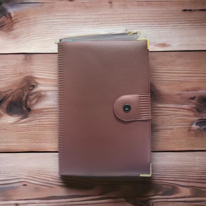 Buku Agenda Kerja Kancing Kulit