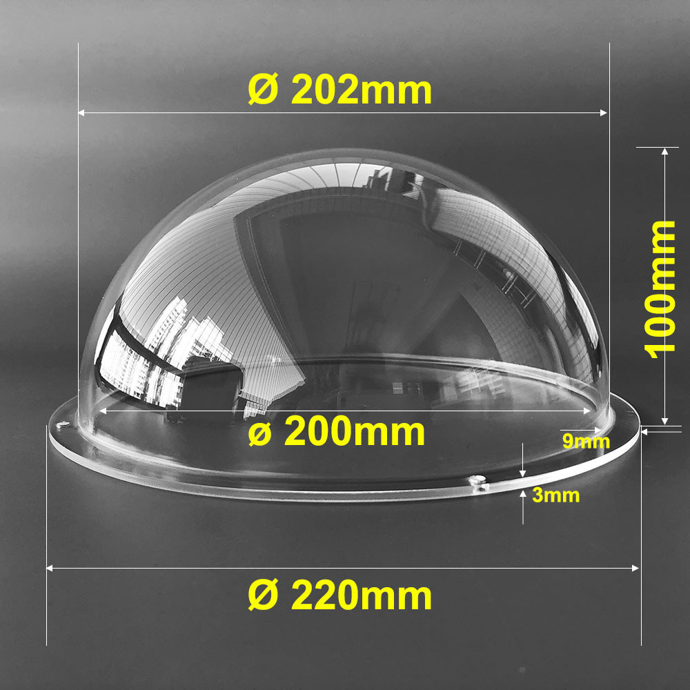 220x100mm Acrylic Plastic Dome PTZ IP Camera Vandal-Proof CCTV Camera Housing Cover Lens Protect