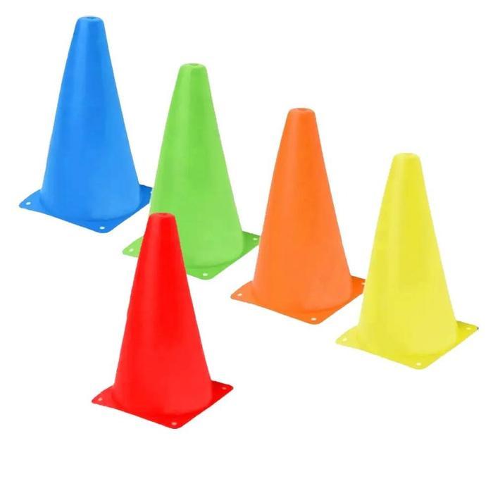 Nufit - Cone Alat Training Olahraga Satu Set 12 Pcs (1 Lusin) / Kun Cones Kerucut Rapat 23 Cm Tebal