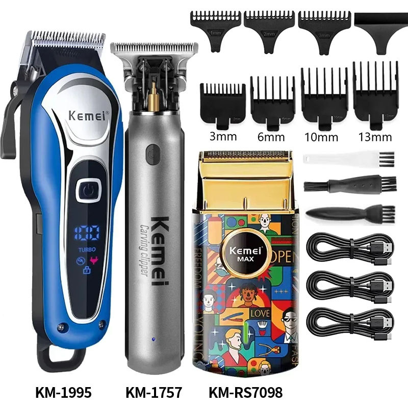 Kemei Hair Clipper Km-1757 Km-1995 Km-RS7098 Barber Blading Hair Cutting Machine Clipper Grooming