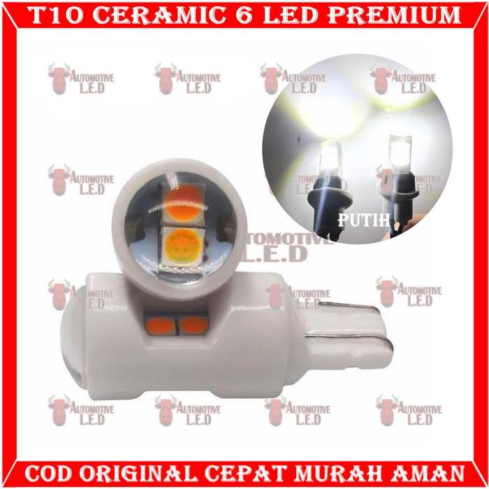 "New" ORIGINAL LED T10 CERAMIC 6 LED LAMPU SENJA MOTOR LAMPU SEIN MOTOR SUPER TERANG