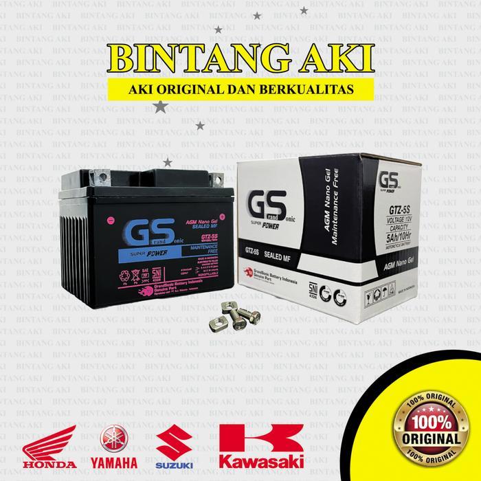 FREE ONGKIR AKI KERING MF XRIDE 125 GTZ5S UNTUK KENDARAAN MOTOR MOTORCYCLE BAUT - GRAND SONIC BISA