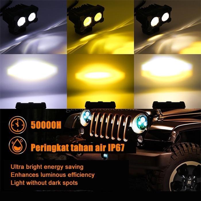 Lampu Motor Tembak Sorot Led Laser Motor 2 Mata Lampu Sorot Led Lampu Tembak Sql 2 Mata Polos Super