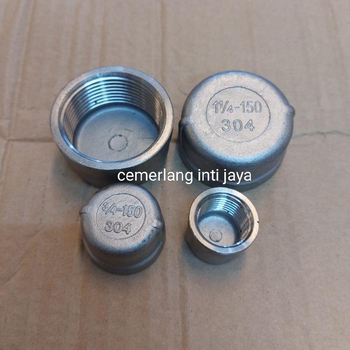 Dop / End Cap Stainless SS 304 / SS304 Drat 4" inch