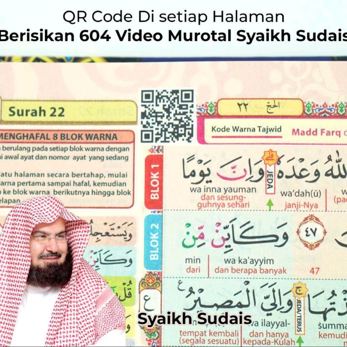 Al Qur'An Hafazan Tahfidz A4 Ukuran Besar Terjemah Latin Al Quran Hafalan 8 Block Warna Pasti Diskon